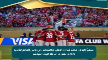 رسمياً اليوم.. موعد مباراة الأهلي وبالميراس في كأس العالم للأندية 2025 والقنوات الناقلة للبث المباشر